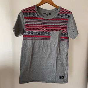 Underground casual grey printed tee, 100% cotton
